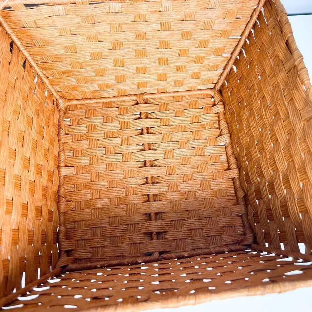 Harvest Home Collections Orange Baskets 10” By 10” Used W/Tags